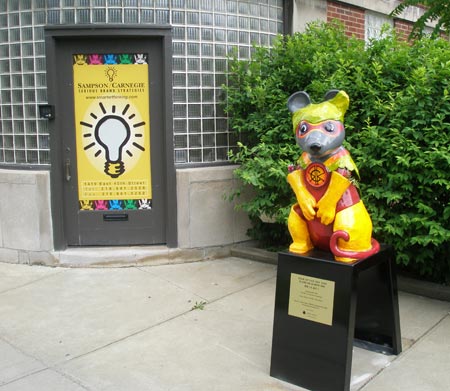 Cuyahoga River Rat sculpture for the Chinese Year of the Rat in Cleveland