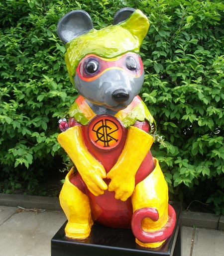 Cuyahoga River Rat sculpture for the Chinese Year of the Rat in Cleveland