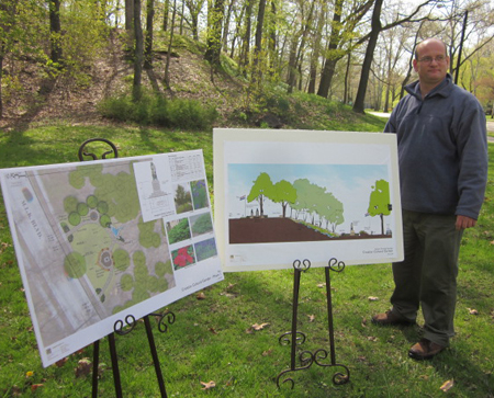 Tom Turkaly with the Croatian Garden plans