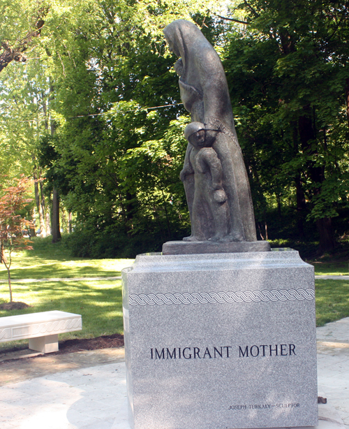 Immigrant Mother statue in Cleveland Croatian Garden