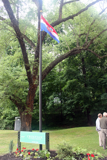 Croatian Flag at Croatian Garden in Cleveland