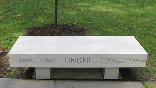 New bench in Croatian Cultural Garden in Cleveland Ohio