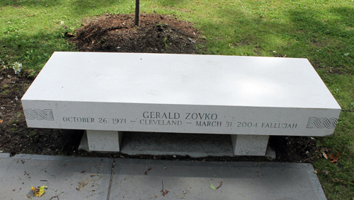 New bench in Croatian Cultural Garden in Cleveland Ohio