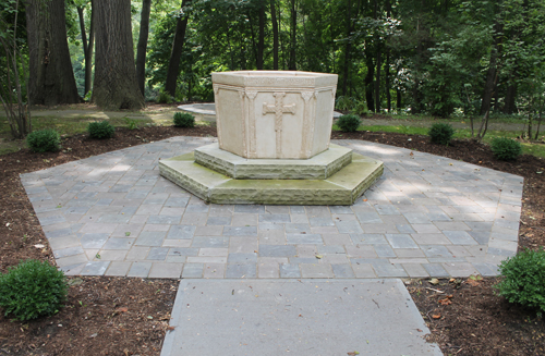 Baptismal Font of Prince Vieslav in Croatian Cultural Garden in Cleveland Ohio