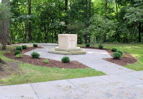 Baptismal Font of Prince Vieslav in Croatian Cultural Garden in Cleveland Ohio