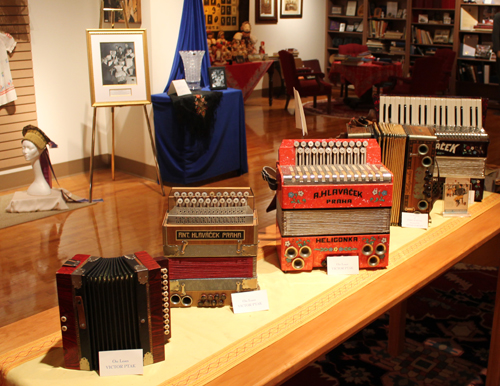 Button Boxes at Cleveland Czech Museum display