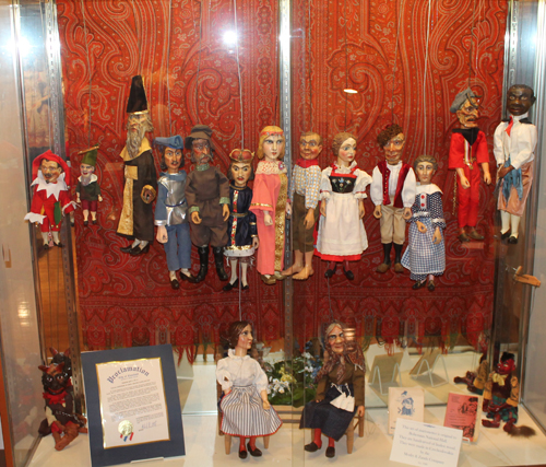 Puppets in Cleveland Czech Museum display