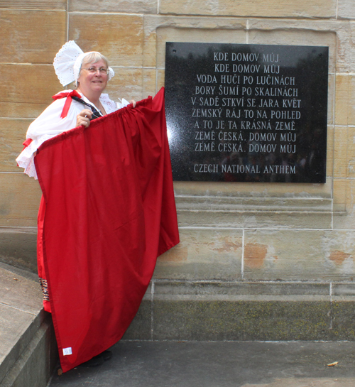 Unveiling the Czech anthem plaque