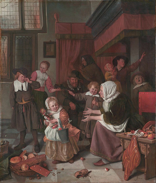 The Feast of Saint Nicholas painting by Dutch master Jan Steen