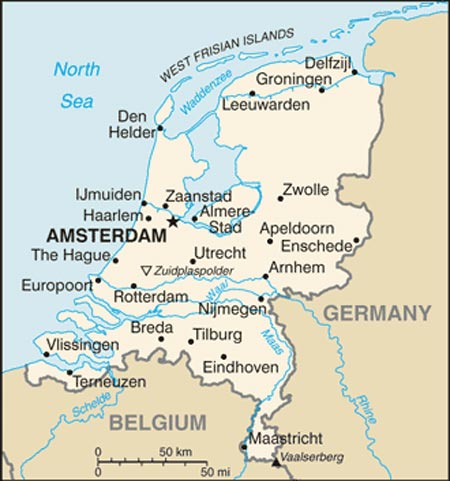 Map of the Netherlands