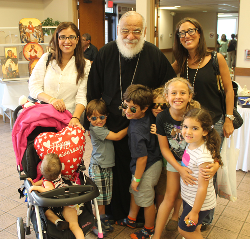 Father Mikhail and parishioners  at the 2014 Egyptian Festival at St. Mark Church