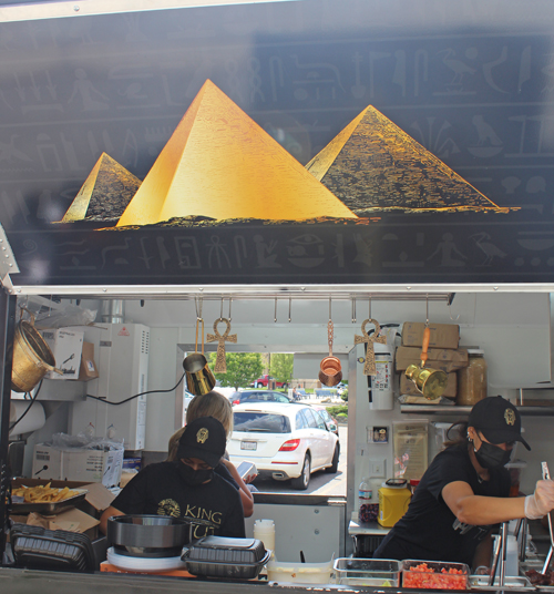 King Tut Egyptian Food Truck workers