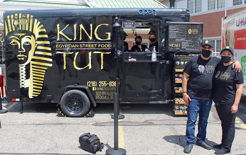 Nader Soliman and Hadia Tawadros at King Tut Egyptian Food Truck