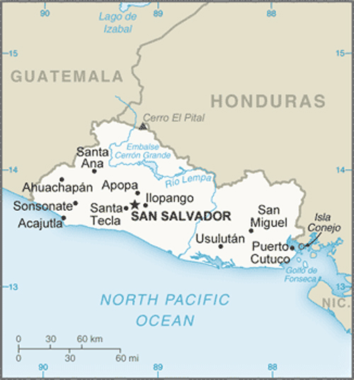 Map of El Salvador