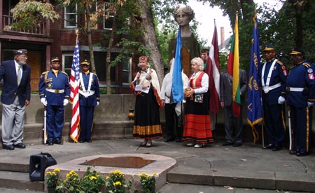 Mixing of Estonian Soil in the American Legion Cultural Garden in Cleveland, Ohio (photos by Dan Hanson)