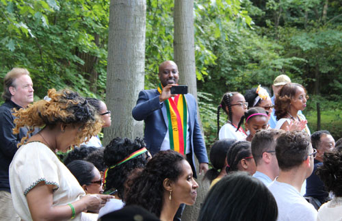 People at Ethiopian Garden dedication