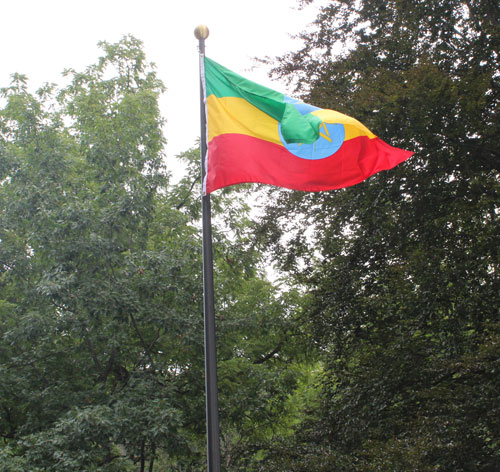 Flag of Ethiopia at Ethiopian Garden dedication