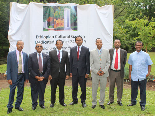 People at Ethiopian Garden dedication