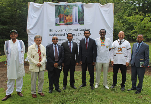 People at Ethiopian Garden dedication