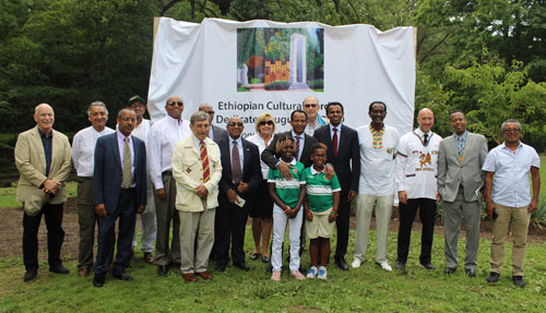 People at Ethiopian Garden dedication