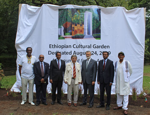 People at Ethiopian Garden dedication