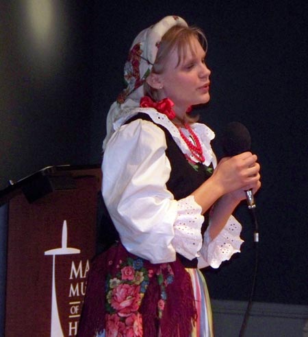 Asia Sycala of PIAST, Artistic Folk and Dance Ensemble from the Alliance of Poles in Cleveland Ohio