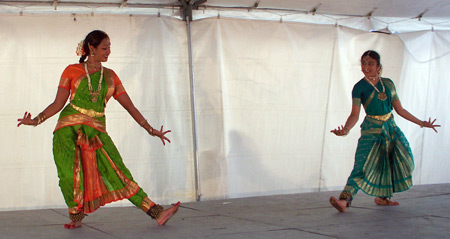 Indian girls dancing