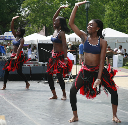 Liberian performers at the International Folk Festival in Cleveland Ohio