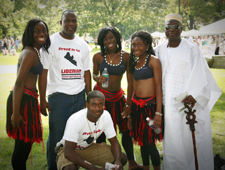 Liberian performers at the International Folk Festival in Cleveland Ohio