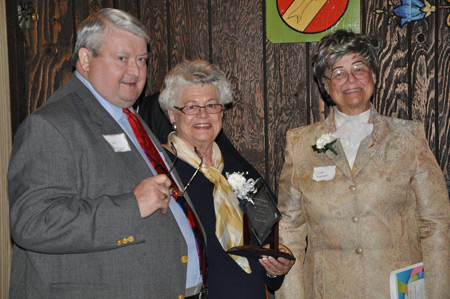 John Borkowski inducted Helen Karpisnki - Daughters Mercedes Karpinski Spotts and Dianne Karpinski accepted the award for their late mother