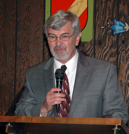 Cleveland Cultural Garden Federation President Paul Burik inducted Leo Weidenthal