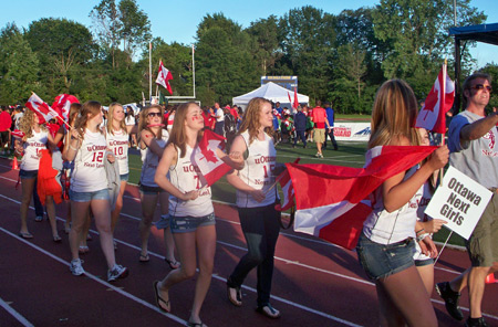 Young girl athletes from Ottawa Canada at the 5th Annual Continental Cup in Cleveland Ohio