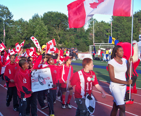 Young athletes from Canada at the fifth annual Continental Cup in Cleveland Ohio USA