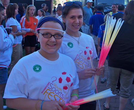 Glowsticks were very popular