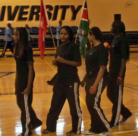 Parade of student athletes from Nairobi at the 2010 World School Games