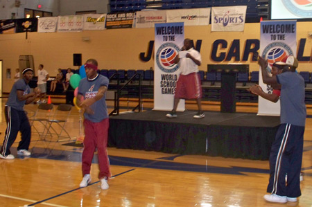 The Scream Team gets things started at the 2010 World School Games at  JCU