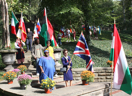 Parade of Flags at One World Day in Cleveland Cultural Gardens