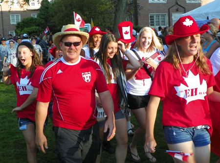 Young Canadian athletes at the 2011 Continental Cup