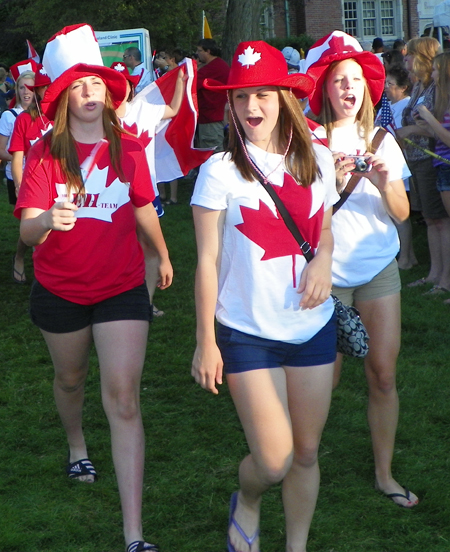 Young Canadian athletes at the 2011 Continental Cup