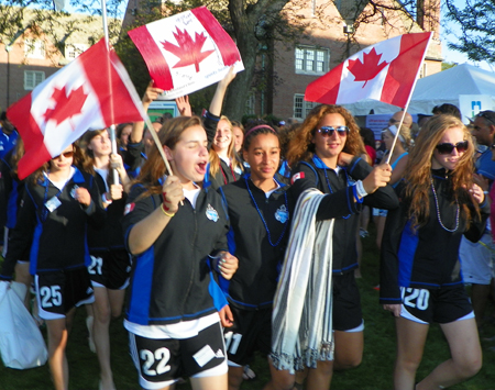Young Canadian athletes at the 2011 Continental Cup