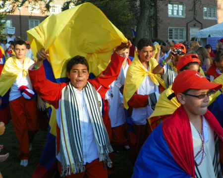 Young Colombian athletes at the 2011 Continental Cup