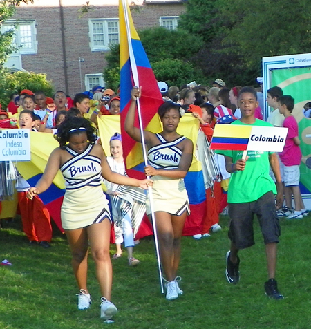 Young Colombian athletes at the 2011 Continental Cup