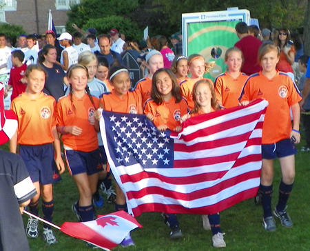 Parade of young athletes at the 2011 Continental Cup