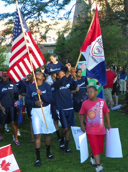 Parade of young athletes at the 2011 Continental Cup