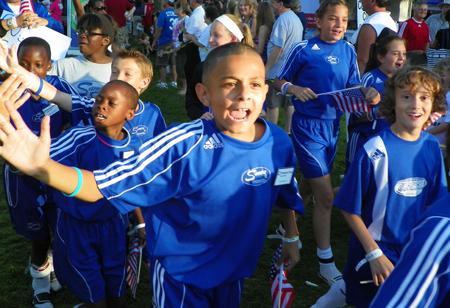 Parade of young athletes at the 2011 Continental Cup