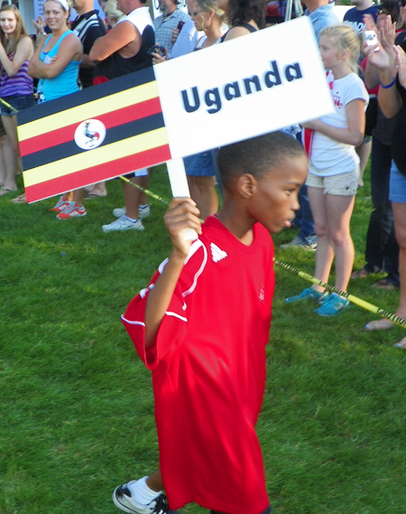 Young Uganda athletes at the 2011 Continental Cup