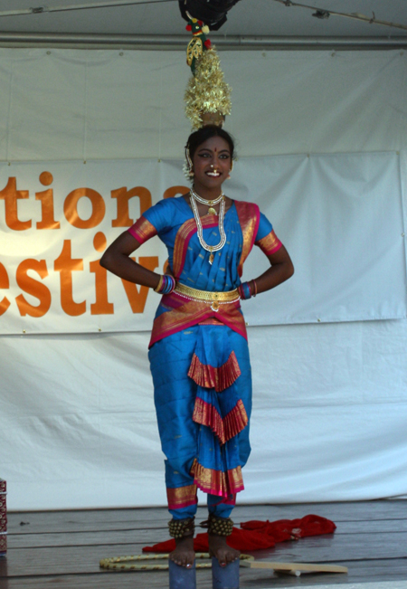 Mahima Venkatesh performs a Karagattam dance