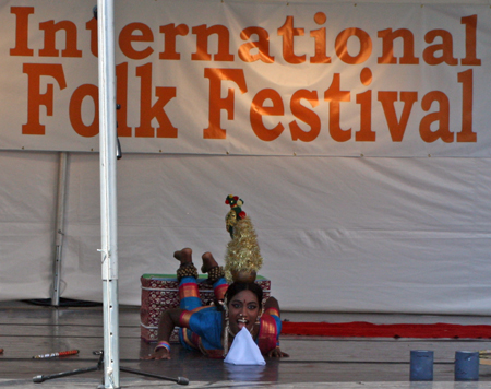 Mahima Venkatesh performs a Karagattam dance