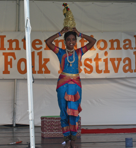 Mahima Venkatesh performs a Karagattam dance