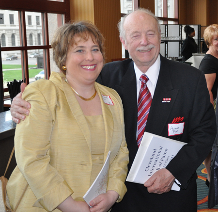 Adriana Pust with her father, 2010 inductee August Pust